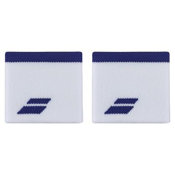 Babolat Logo Wristband 2x White / Sodalite Blue